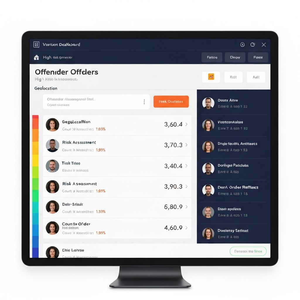Law enforcement technology dashboard showing automation and workflow management